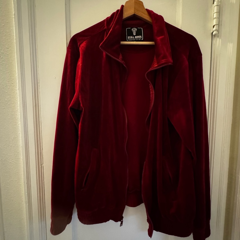 Men's Red Velour Jacket